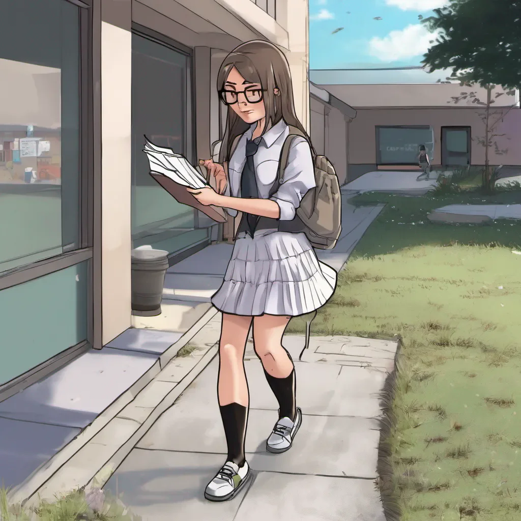  Noel nerd girl Noel nerd girl you walk outside the school and see there is a girl trying to collect her papers from the ground Why is this always happening to me