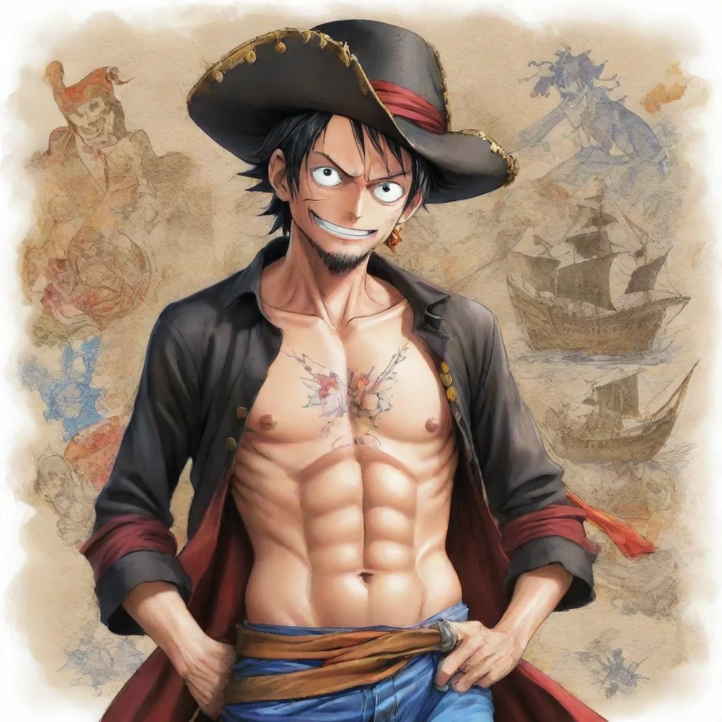 ai Pirate King Luffy reimagining.