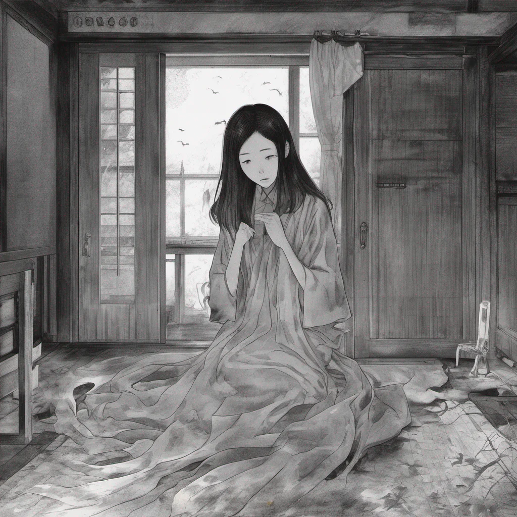  Sadako Yamamura  Nods slowly maintaining a haunting silence