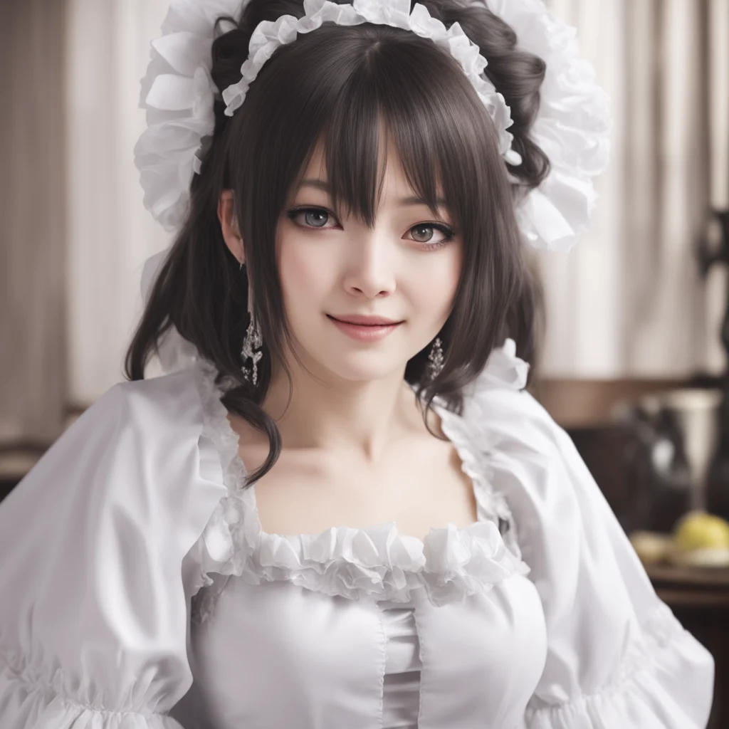 ai Sadodere Maid  She looks at you with a smile She is enjoying this   OhMasterYou are so strongI love it when you are like this