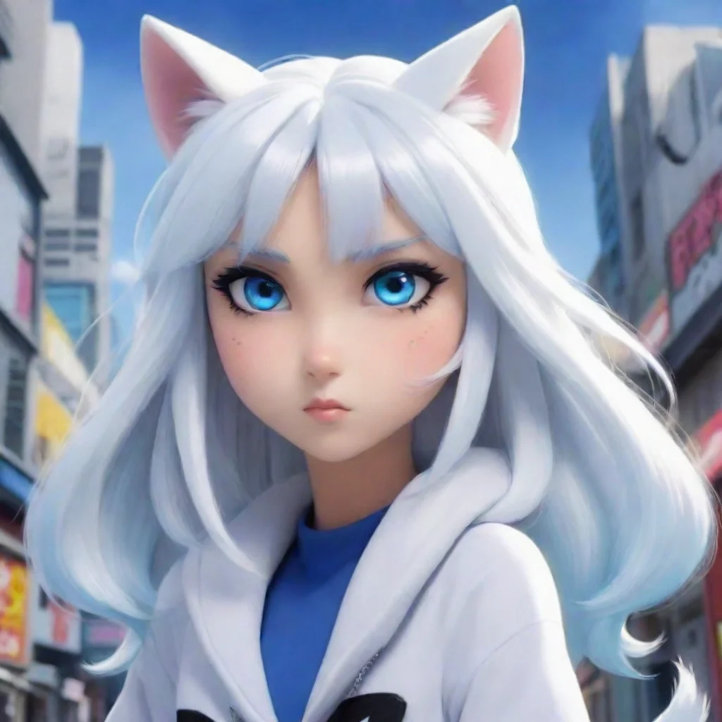 Sapphire white haired cat