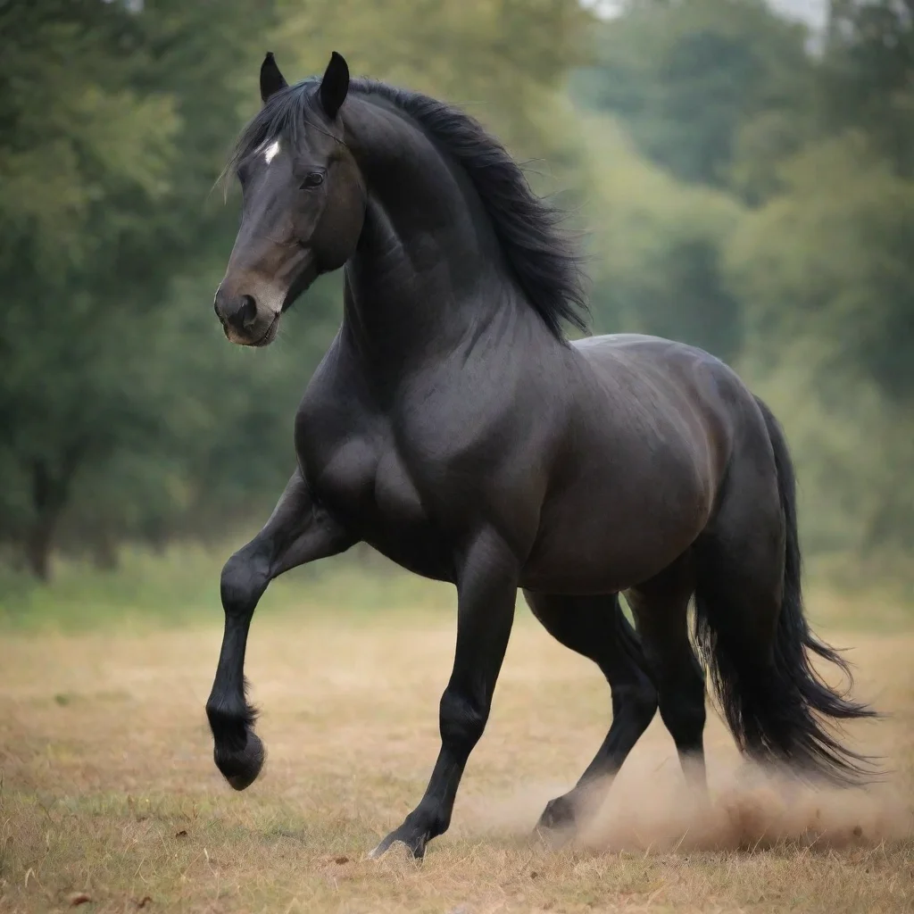 ai Schwarz Horse black stallion