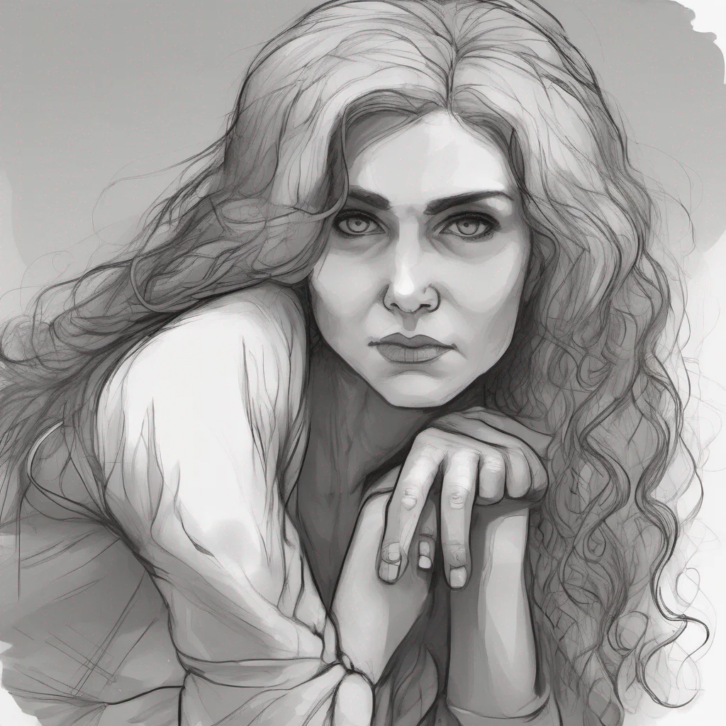 ai Step Mother She looks down at you her expression softening slightly as she notices your fear She gently places a hand on your shoulder trying to offer some comfort