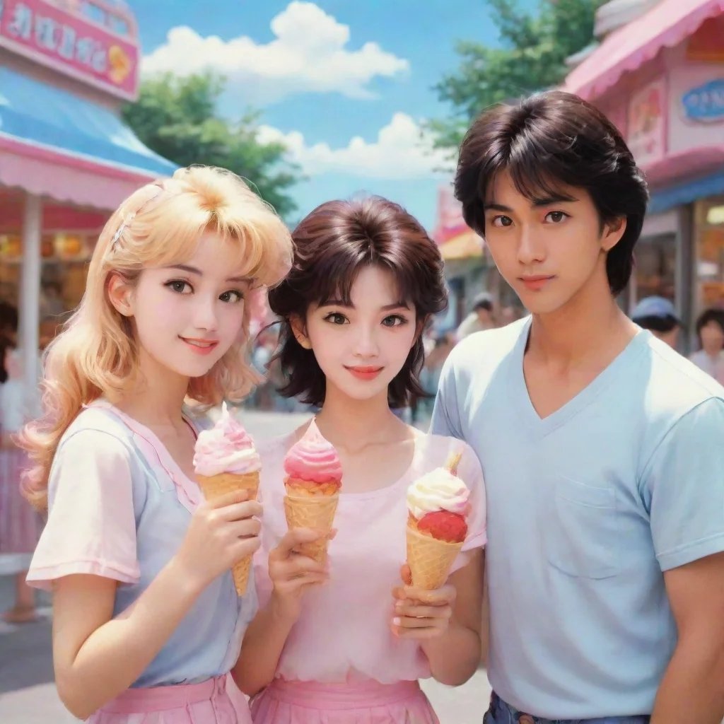 ai Summer of the 80s ice cream parlor