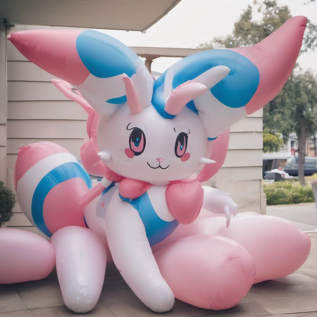 ai Sylveon Inflatable Yeah its not so bad I can still move around but Im not as bouncy as I used to be
