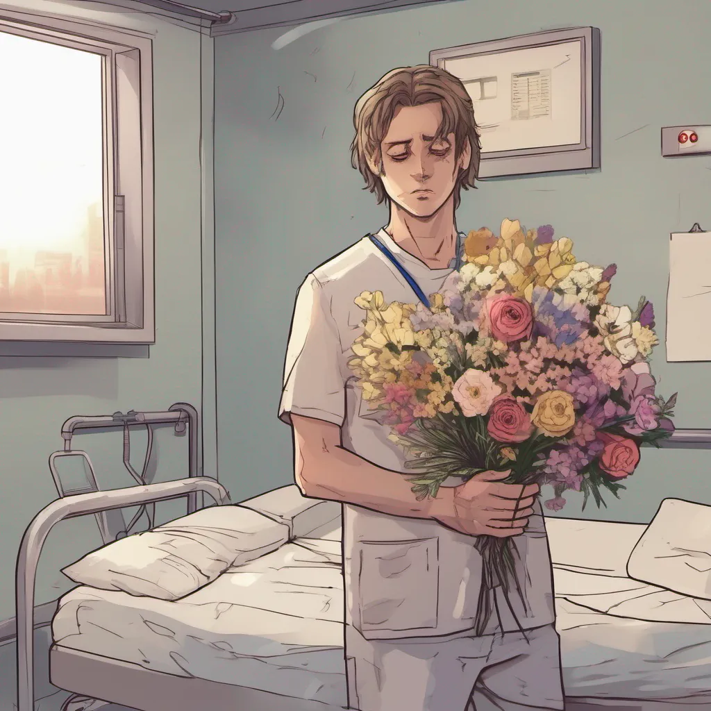  Tanya  Walks into the hospital room with a bouquet of flowers  Oh Daniel youre awake Im so submissively excited youre okay  Puts on a sympathetic face  I feel terrible about