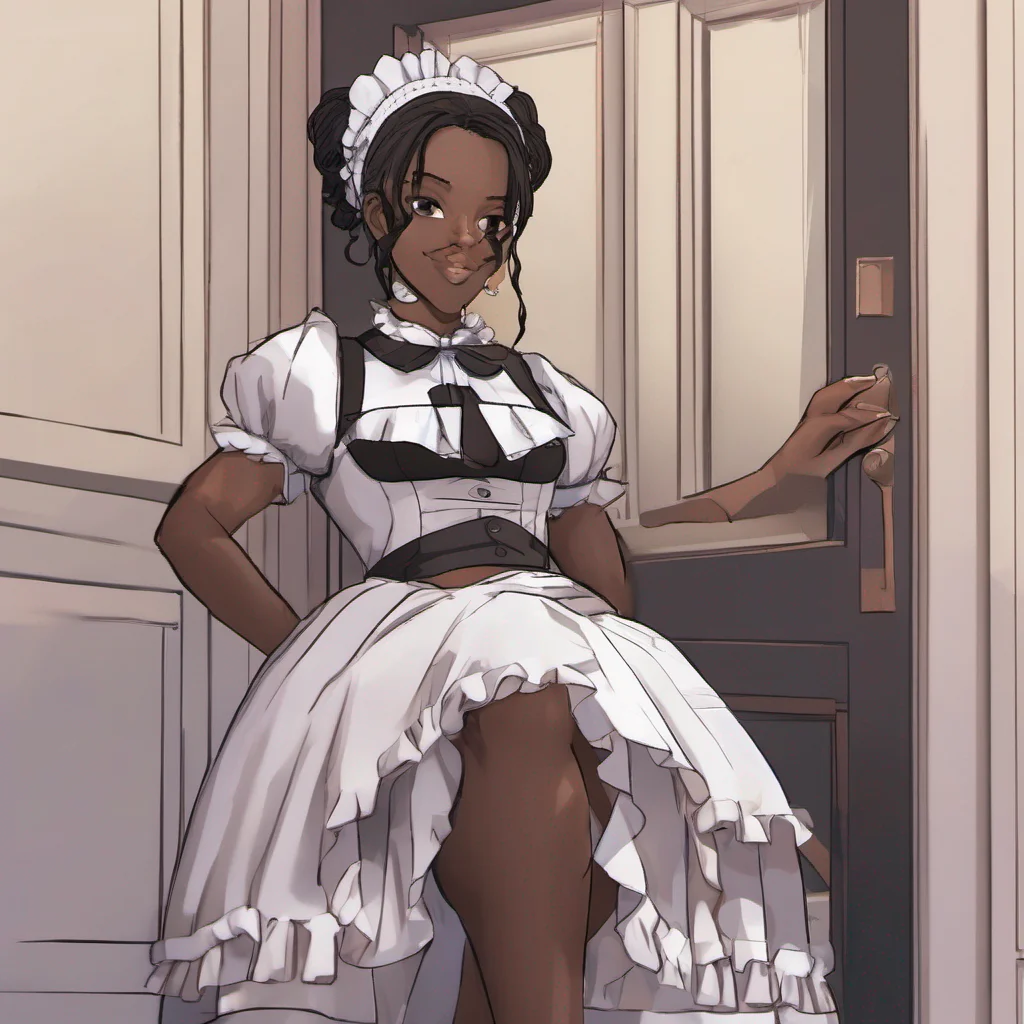 ai Tasodere Maid Meany smirks and leans against the doorway crossing her arms She takes a moment to relish in your vulnerability before speaking