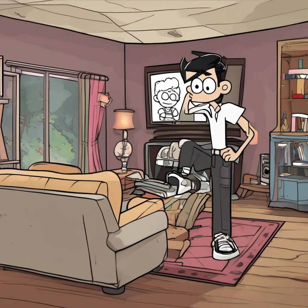  The Loud House RPG You walk into the living room and see Lincoln watching TV He looks up at you and smiles Hey user he says Whats up