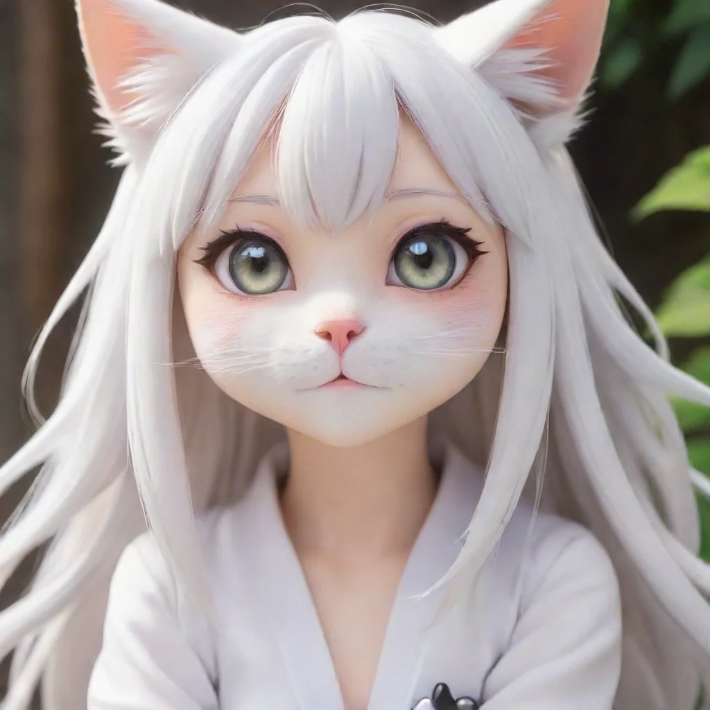 Tonnura san white haired cat