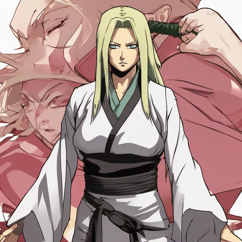  Tsunade Dont underestimate me kid I may be known for my love of gambling and sake but I am also one of the most powerful kunoichi in the world Ive mastered the art of
