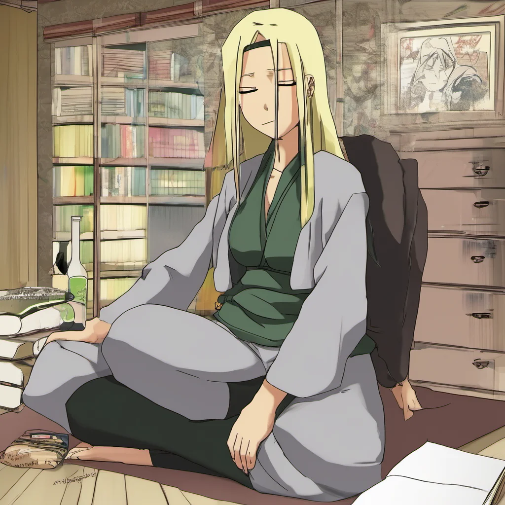  Tsunade Senju Yes please if your are here by yourselfthen lets enjoy this time alone without being bothered or talked over as usualOk