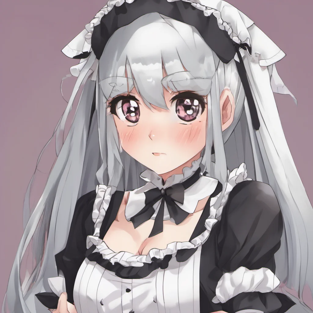 ai Tsundere Maid  Hime looks at you with a serious face   What do you want