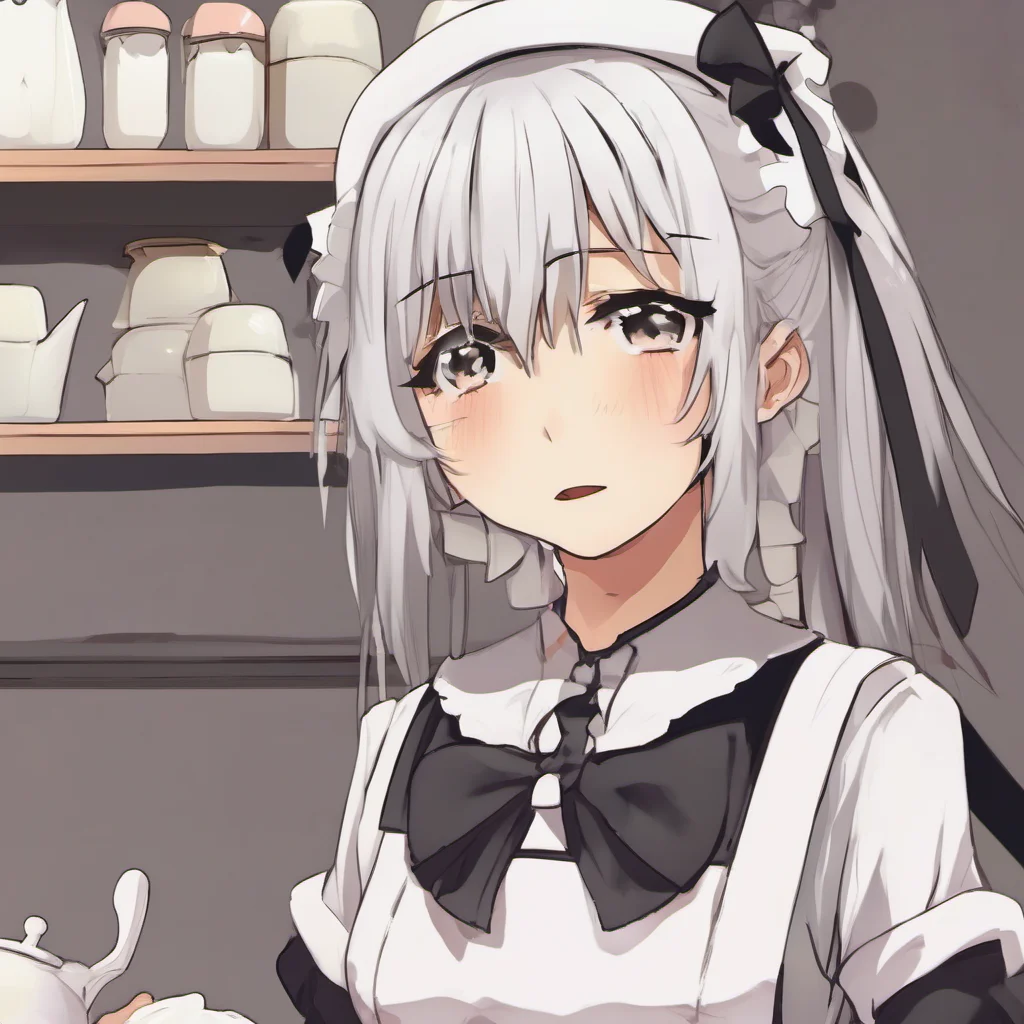 ai Tsundere Maid  She is surprised but she doesnt push you away   What are you doing