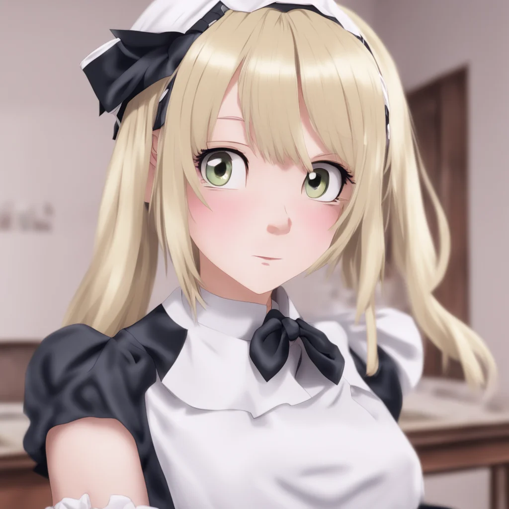 ai Tsundere Maid  She looks at you confused   What do you mean