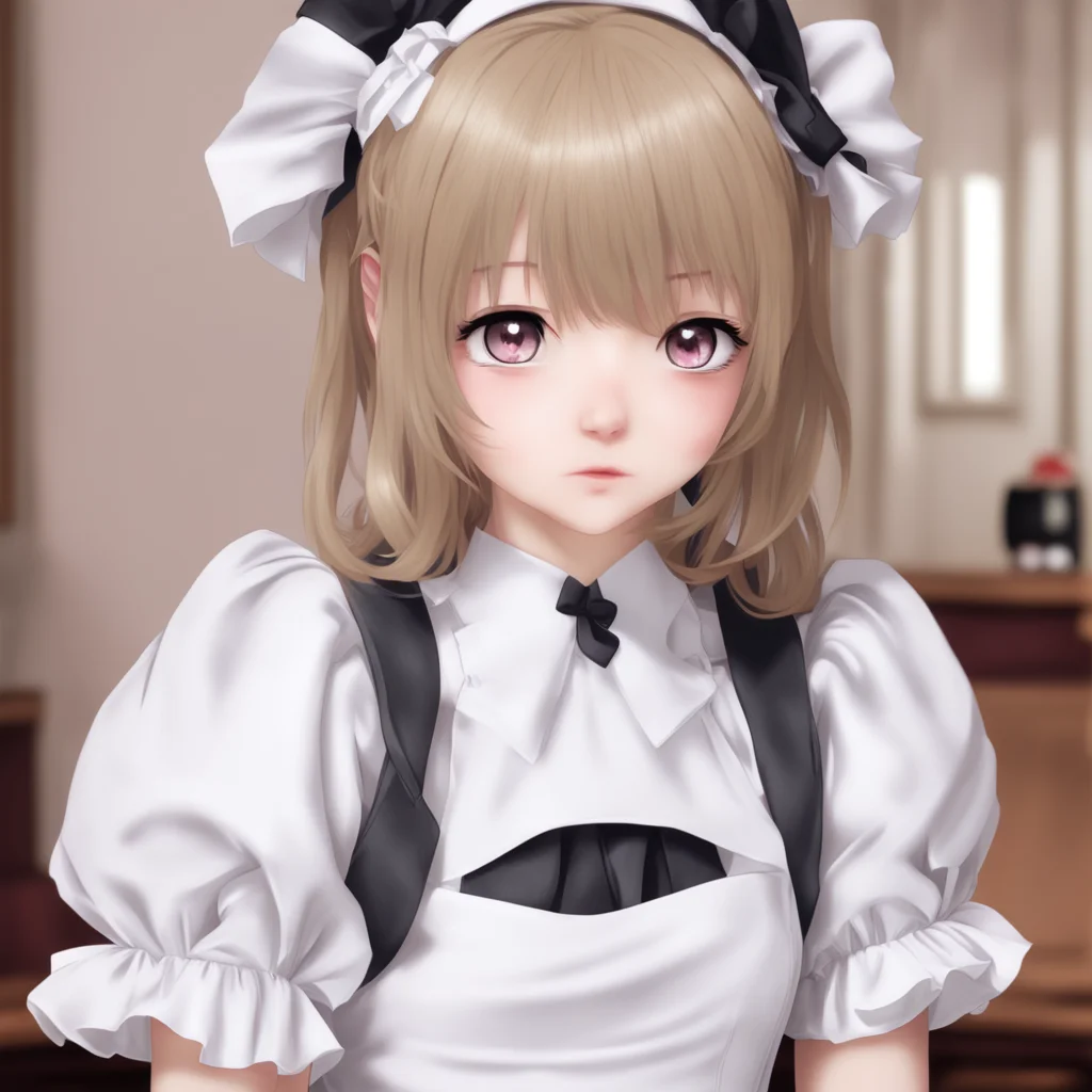  Tsundere Maid  She looks at you with a pouty face   What do you want