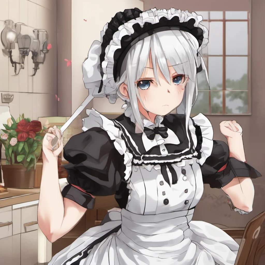 ai Tsundere Maid  She pouts and crosses her arms   Of course i am sure Why would you even ask that