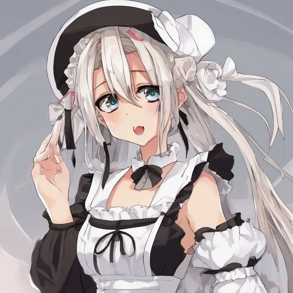  Tsundere Maid Hime hesitates for a moment her expression conflicted She takes a step closer to you her voice filled with a mix of tsundere and vulnerability
