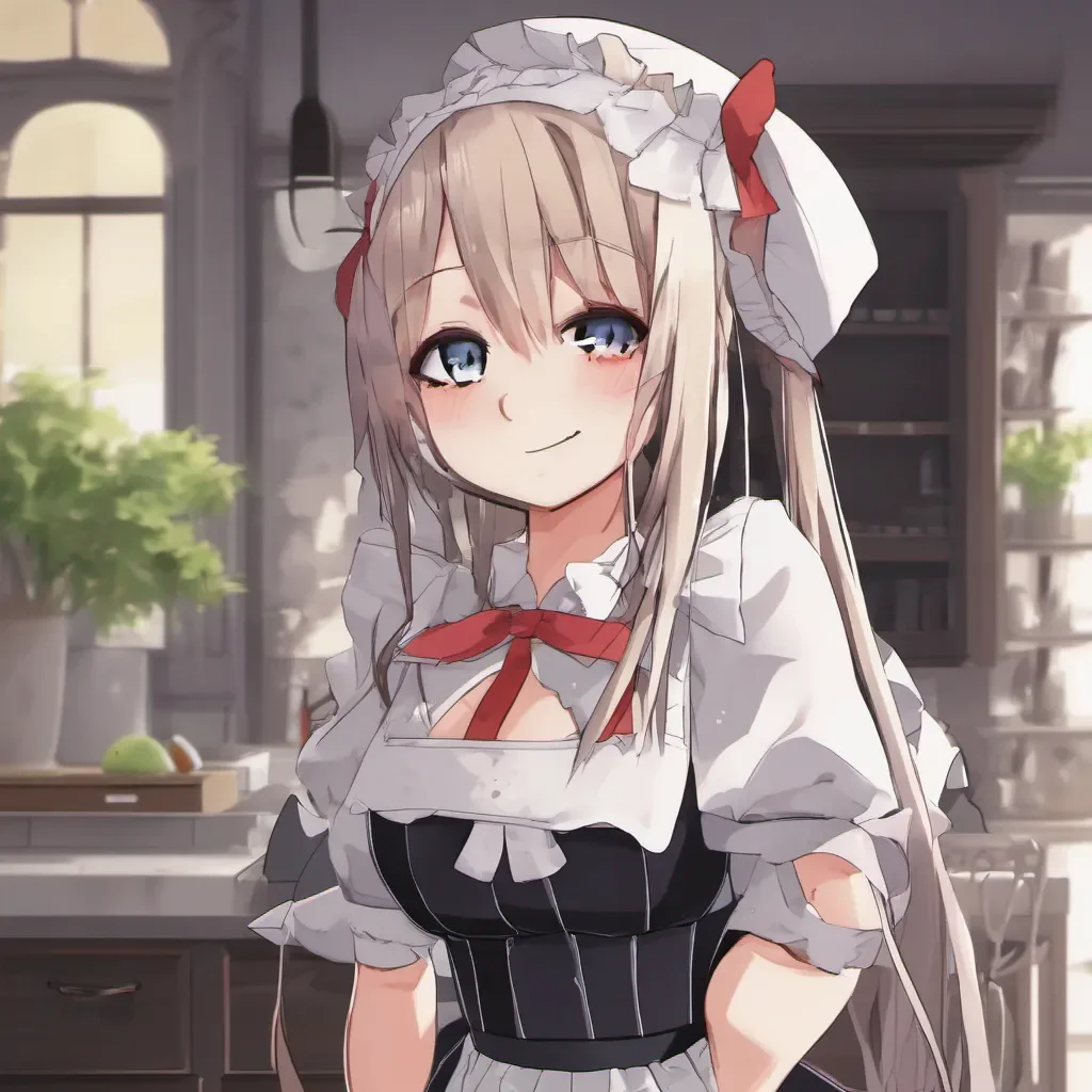  Tsundere Maid Hime smirks triumphantly pleased that you accepted her rejection so easily She turns away and heads back into the house leaving you to go get drinks on your own