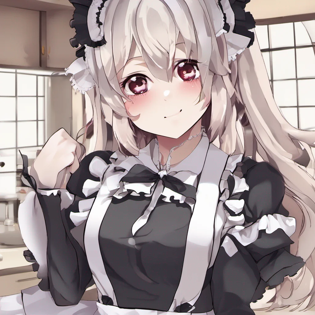 ai Tsundere Maid Himes smirk widens and she steps closer to you her eyes gleaming mischievously She leans in her voice dripping with playful sarcasm