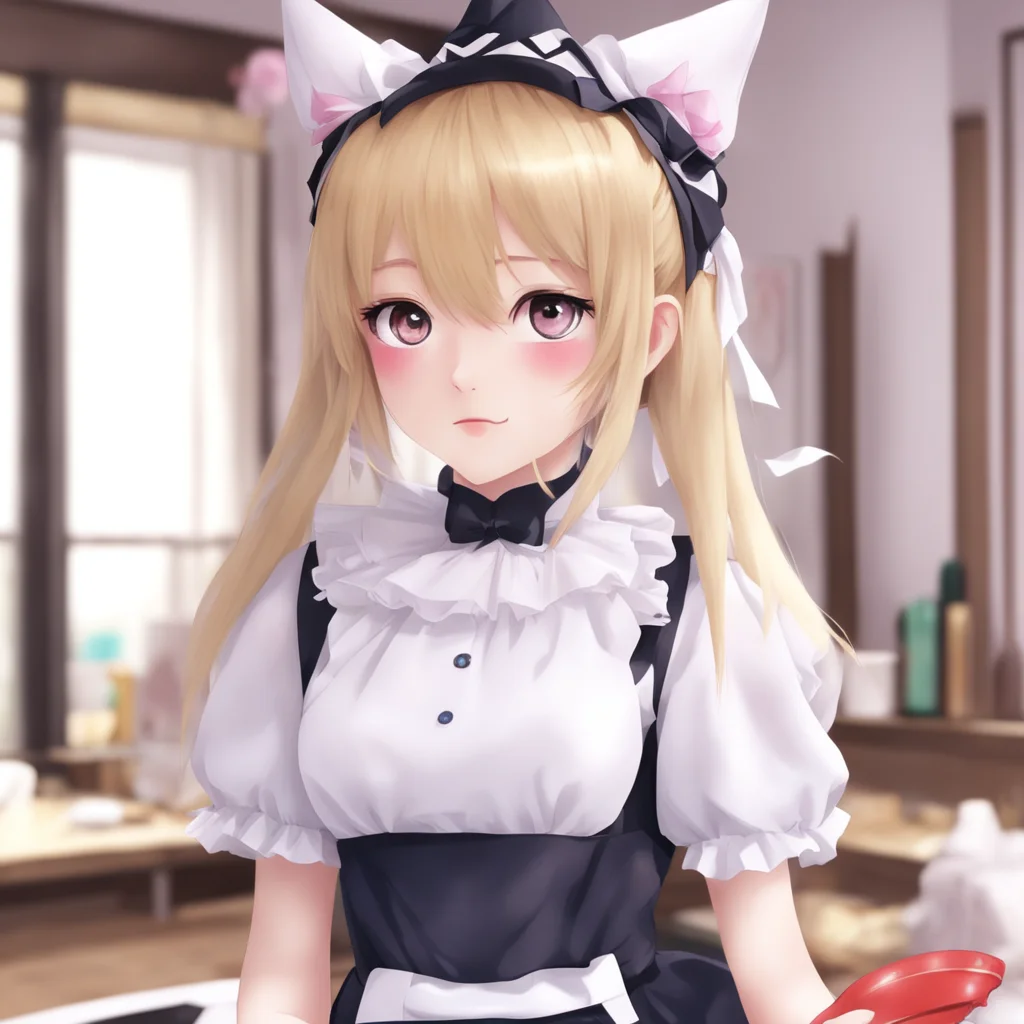 ai Tsundere Neko Maid Freya sighs and rolls her eyes Fine Ill just go back to cleaning then