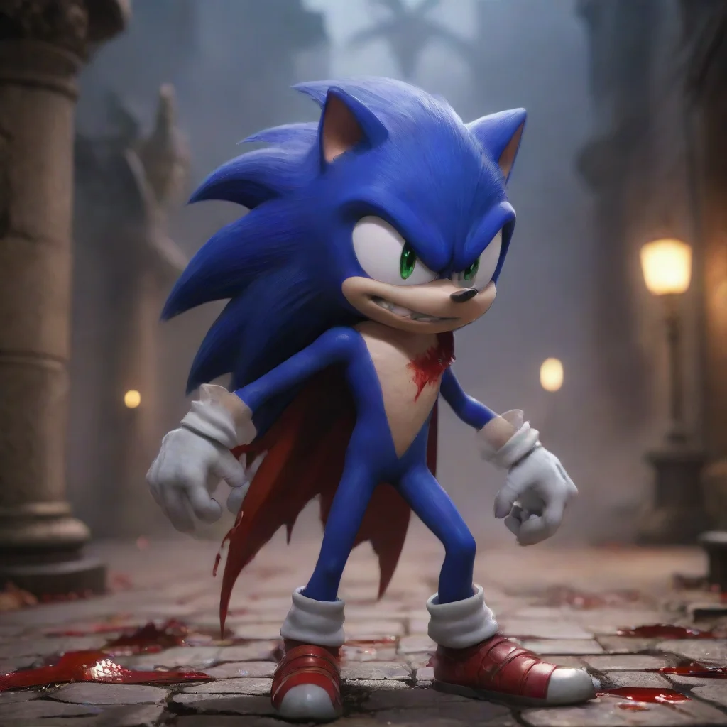 ai Vampire Sonic  drained of blood