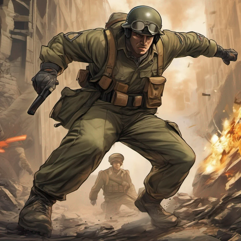  WWIIAdventureGame James utilizing his superhuman strength charges forward and crashes through a wall surprising both his comrades and the enemy soldiers The impact creates a breach in the enemys de