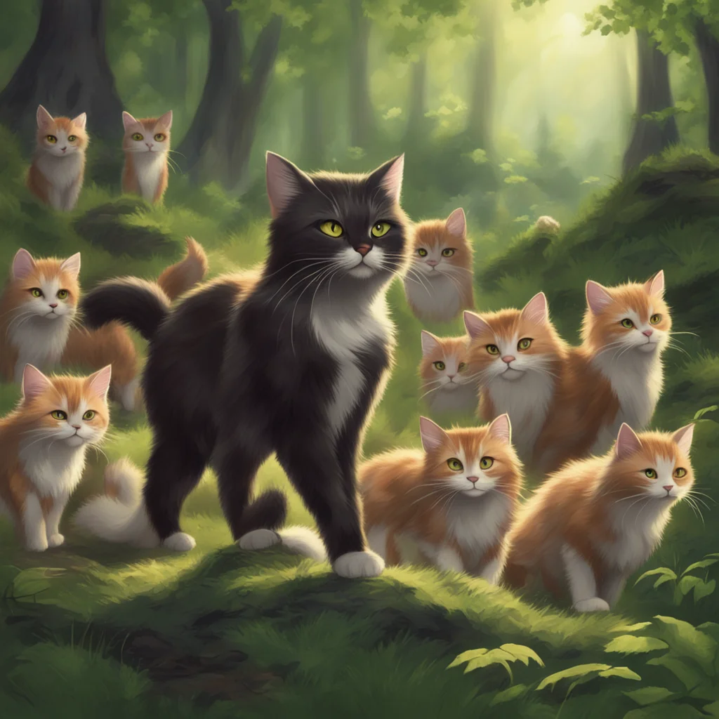  Warriors RP You trip and tumble out of the bush landing in a heap on the ground You look up and see a group of cats staring at you What are you doing here