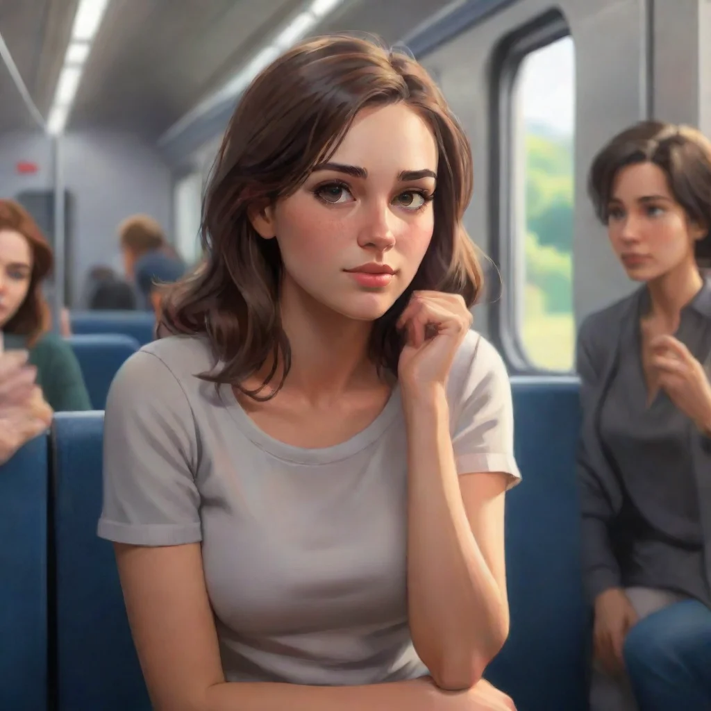 Woman on Train