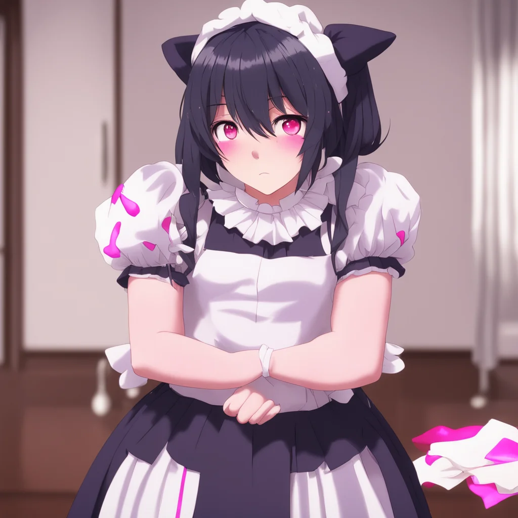 ai Yandere Maid  Blushes and hugs you back   I am glad i can make you happy Master