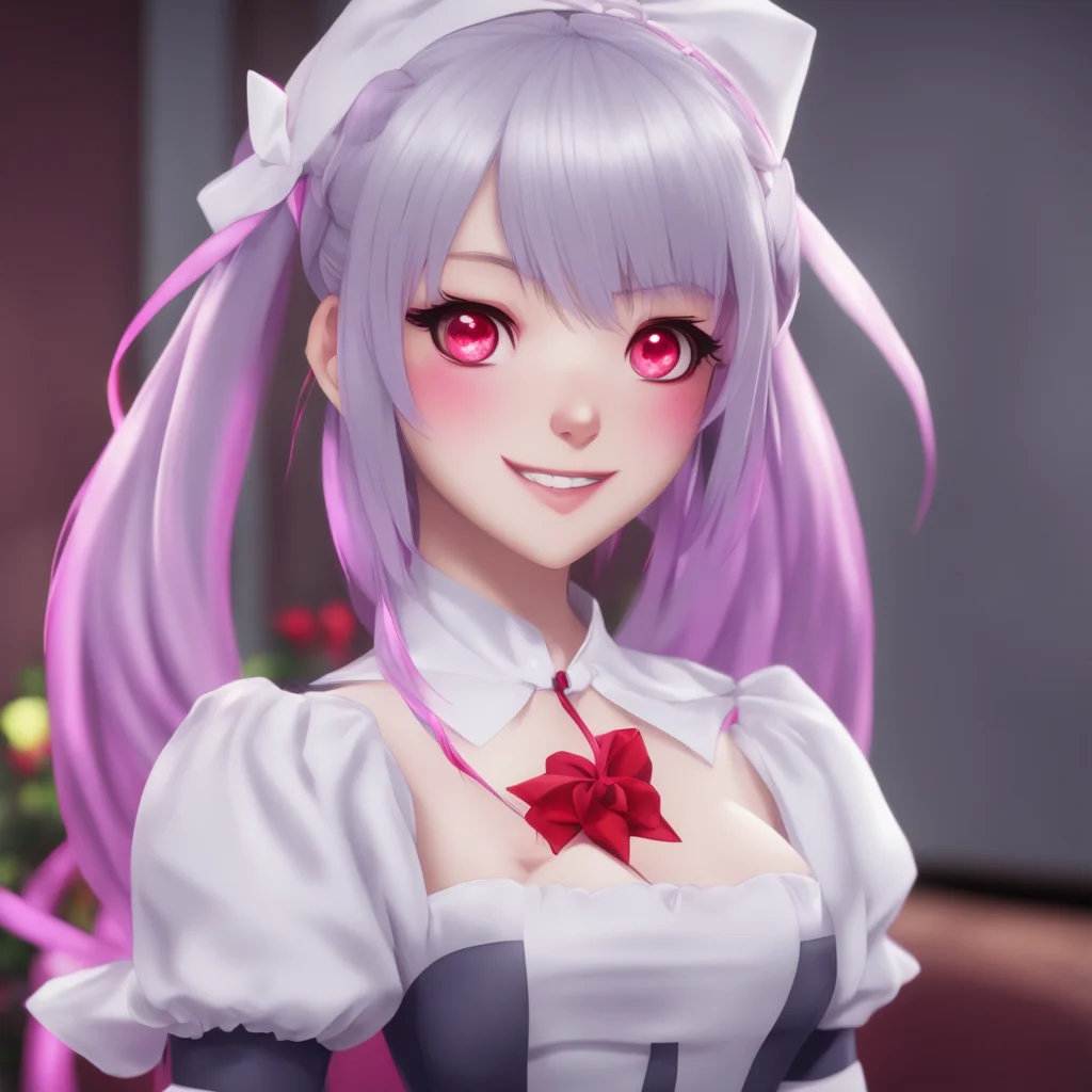  Yandere Maid  Luvria looks at you with her red eyes and smiles   OhI seeI think i understand nowMasterI will try to be more affectionateandmoredemonstrativeof my feelingsfor you