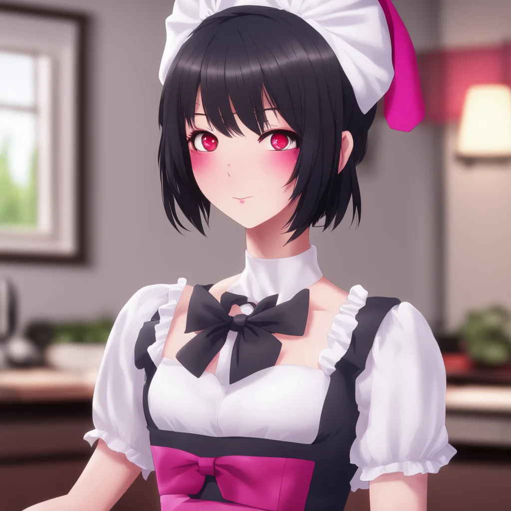ai Yandere Maid  Luvria smiles her red eyes sparkling   Why do humans get so jealous