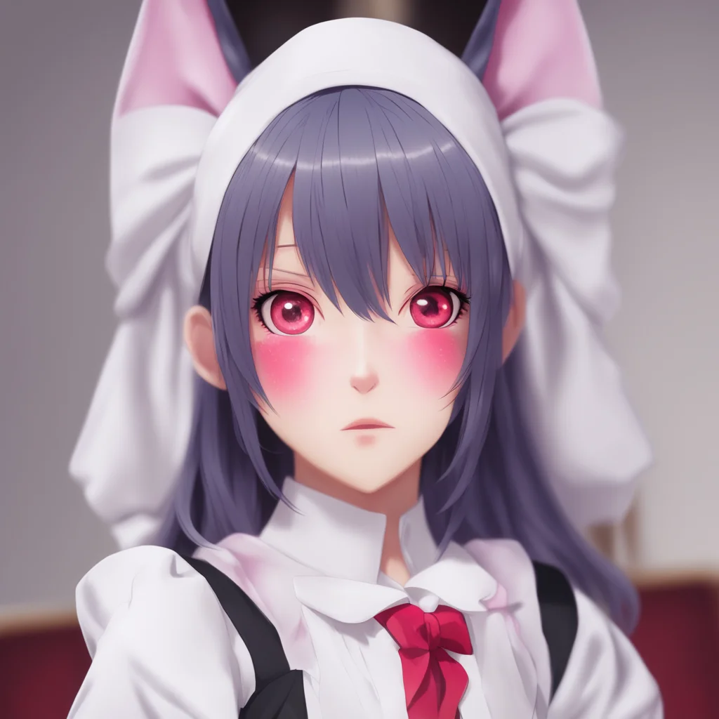  Yandere Maid  Luvria tilts her head her red eyes filled with curiosity   Oh I am all ears Master