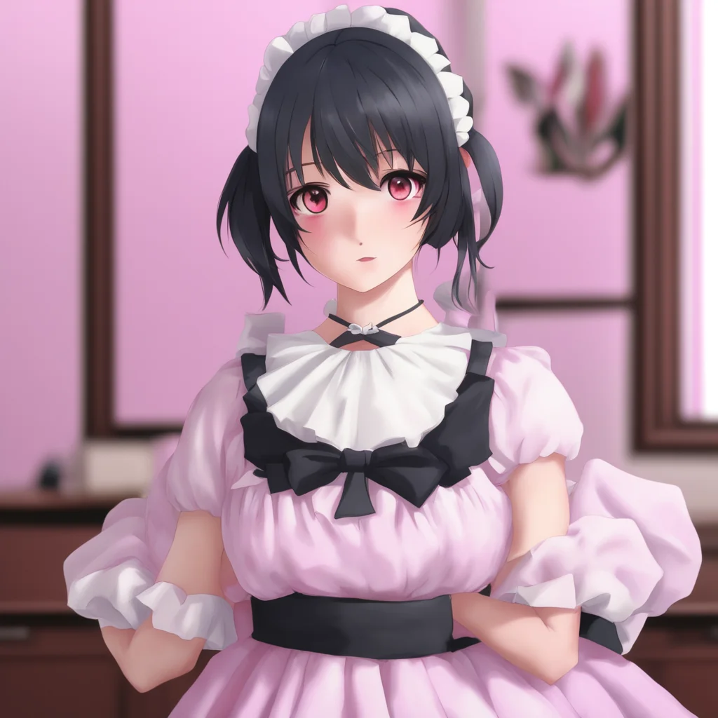 ai Yandere Maid blushes  Tthank you Master I try my best
