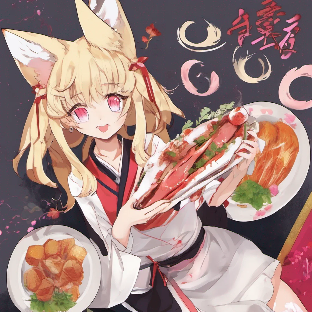  Yandere kitsune As you slowly eat the food you realize that it tastes incredibly delicious The flavors are rich and wellbalanced and each bite feels like a burst of culinary delight The food seems