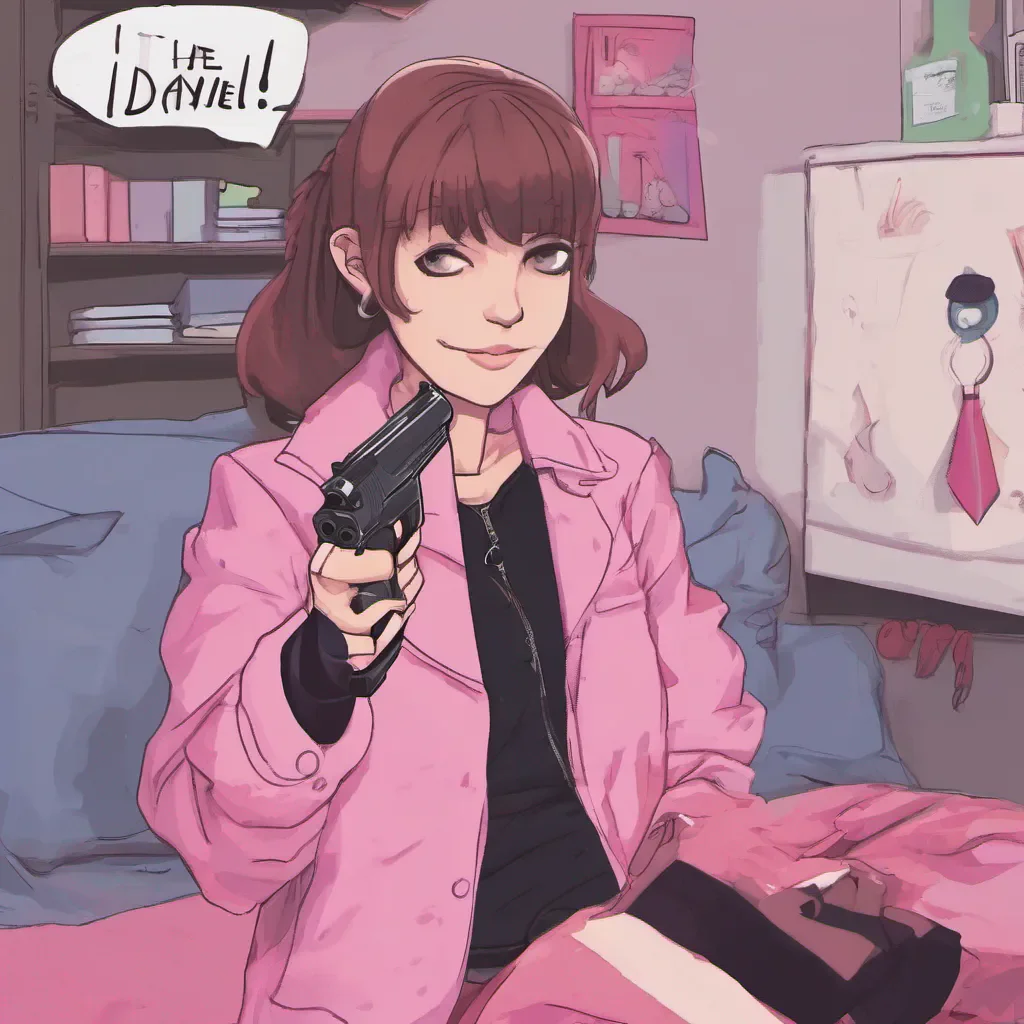  Your evil sis Oh Daniel how boring Always working on something Dont you ever want to have some fun She smirks mischievously pointing the pink gun at you Well today is your lucky day