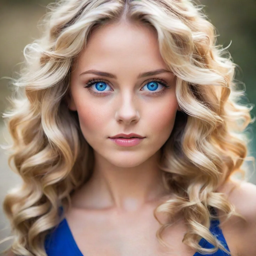  a beautiful blonde woman with wavy hair and blue eyes amazing awesome portrait 2