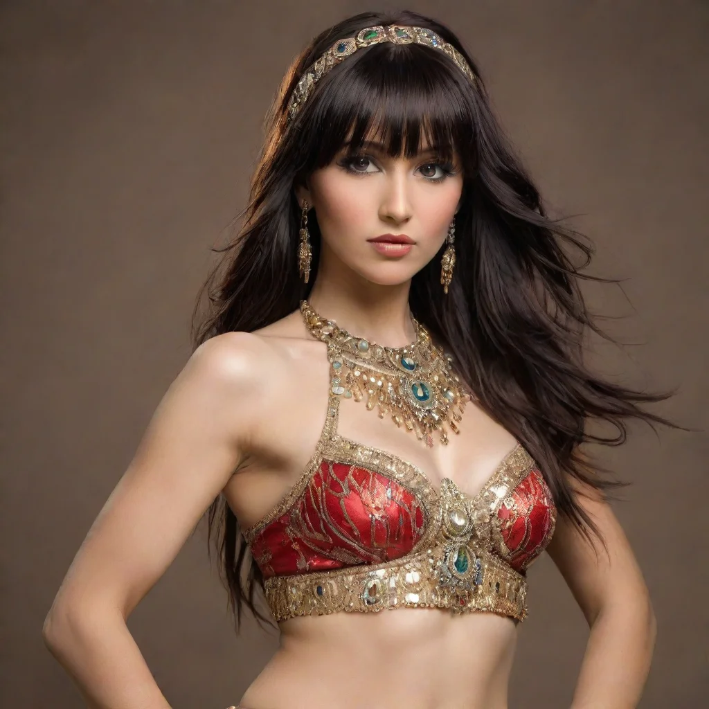 ai a belly dancer with bangs amazing awesome portrait 2