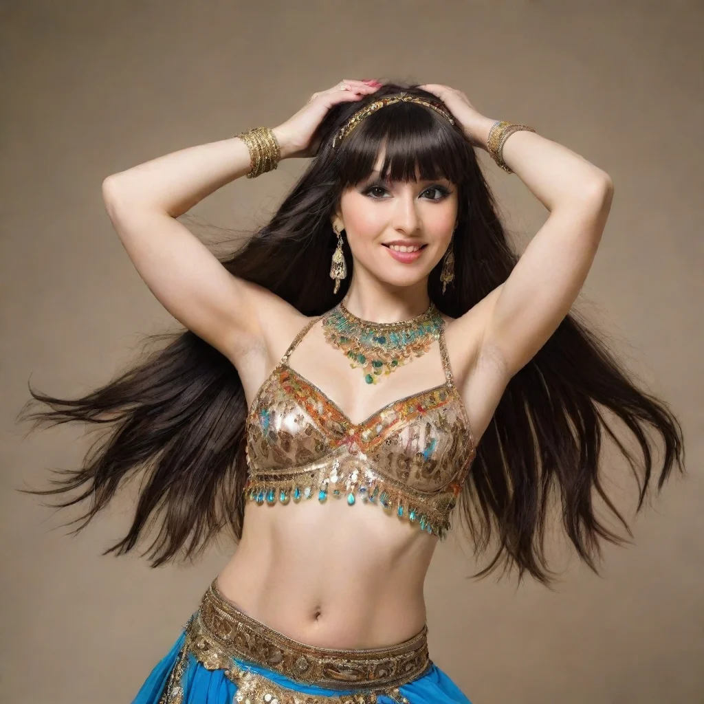  a belly dancer with bangs
