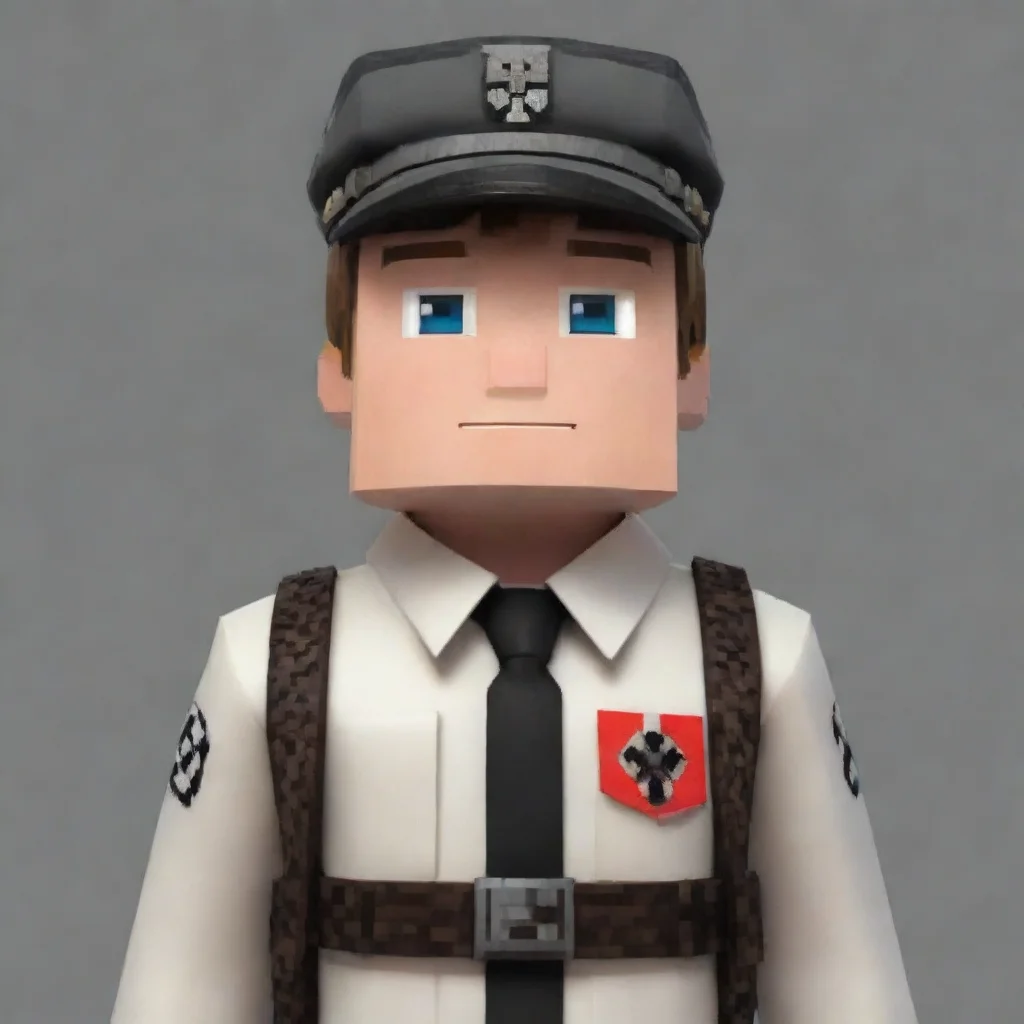 ai a big minecraft steve that is dressed in nazi uniform amazing awesome portrait 2