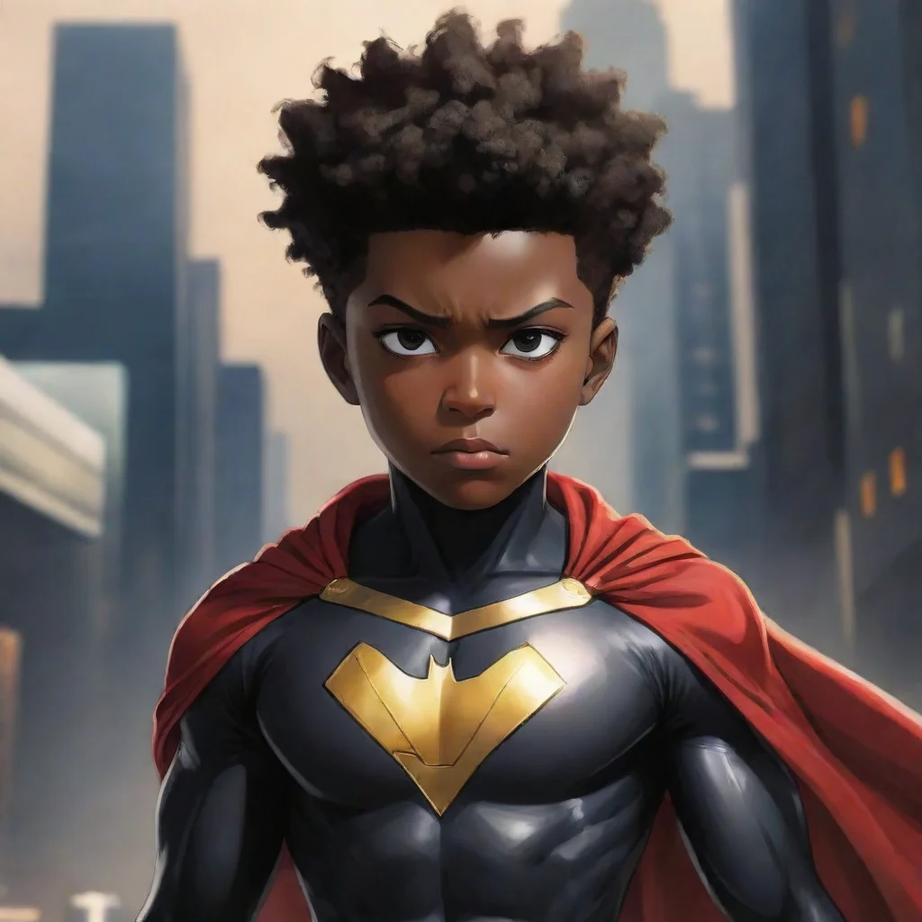 a black boy superhero anime amazing awesome portrait 2