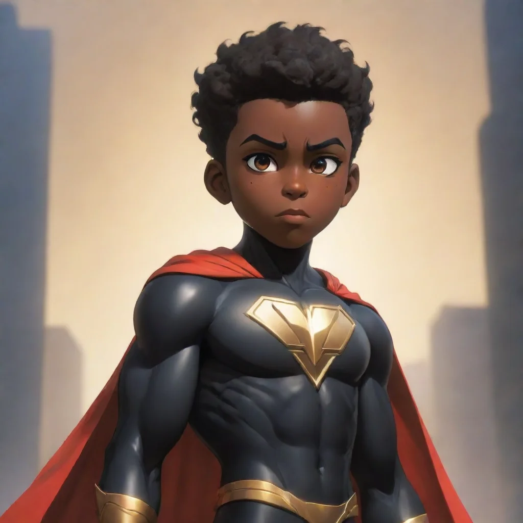 a black boy superhero anime confident engaging wow artstation art 3