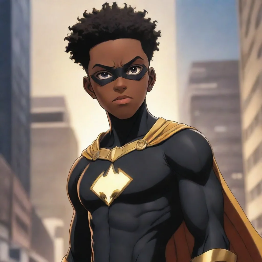  a black boy superhero anime