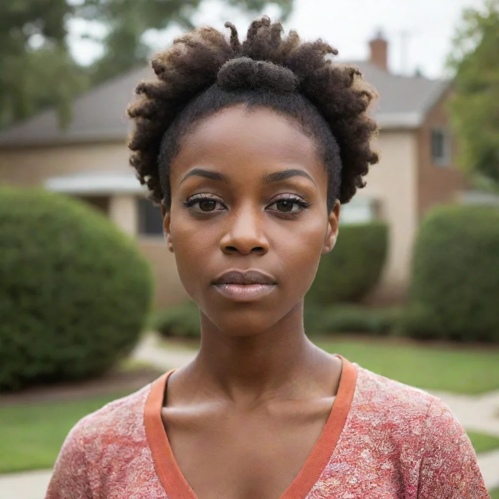  a black female portrait who s living in a suburban neighborhood amazing awesome portrait 2