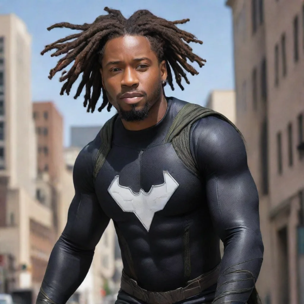  a black man with locs superhero who can fly good looking trending fantastic 1
