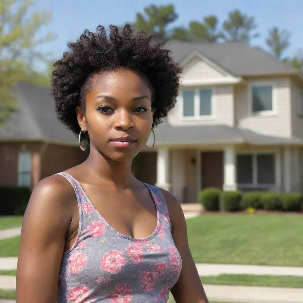 a black woman living in the suburban neighborhood