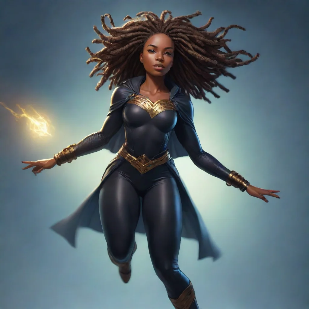  a black woman with locs superhero who can levitateconfident engaging wow artstation art 3