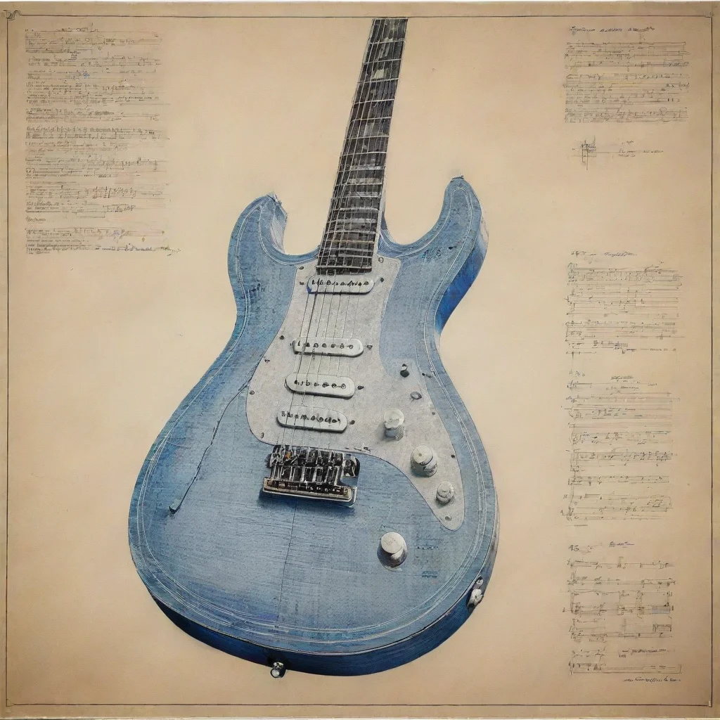 ai a blueprint for a unique electric guitar amazing awesome portrait 2