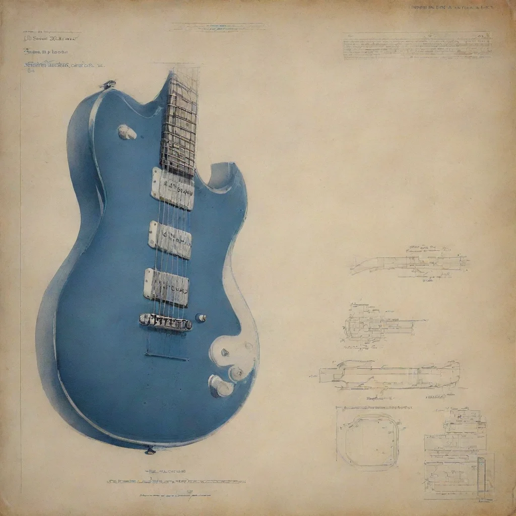 ai a blueprint for a unique electric guitar
