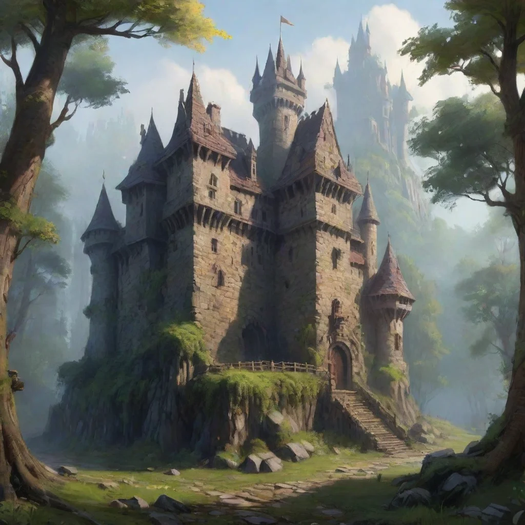 ai a castle in the woodsconfident engaging wow artstation art 3