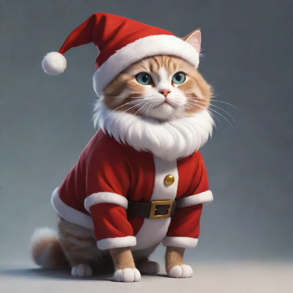  a cat dressed as santa claus confident engaging wow artstation art 3
